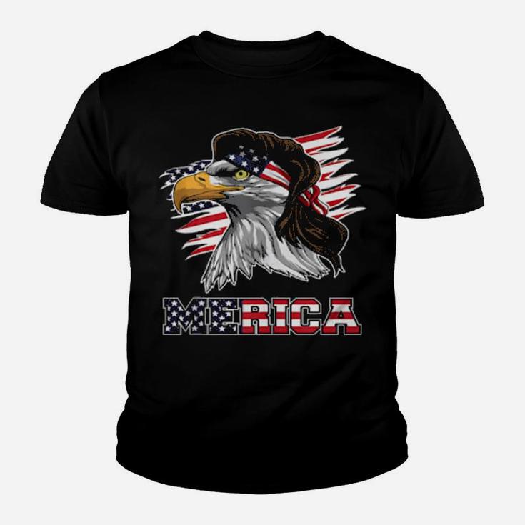 Eagle Mullet American Flag Merica 4Th Of July Youth T-shirt