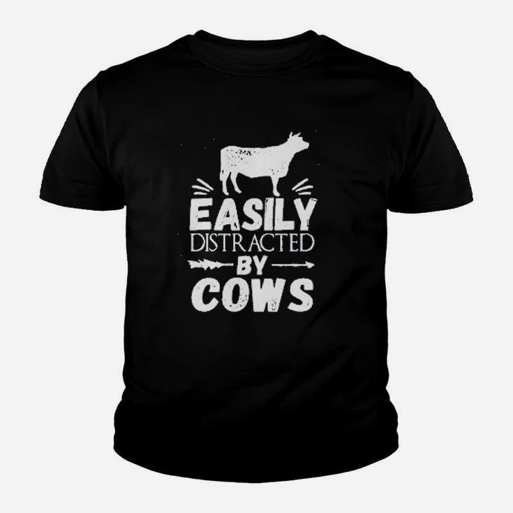 Easily Distracted By Cows Youth T-shirt