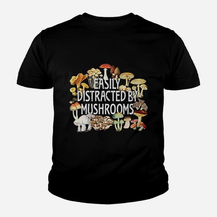 Easily Distracted By Mushrooms Youth T-shirt
