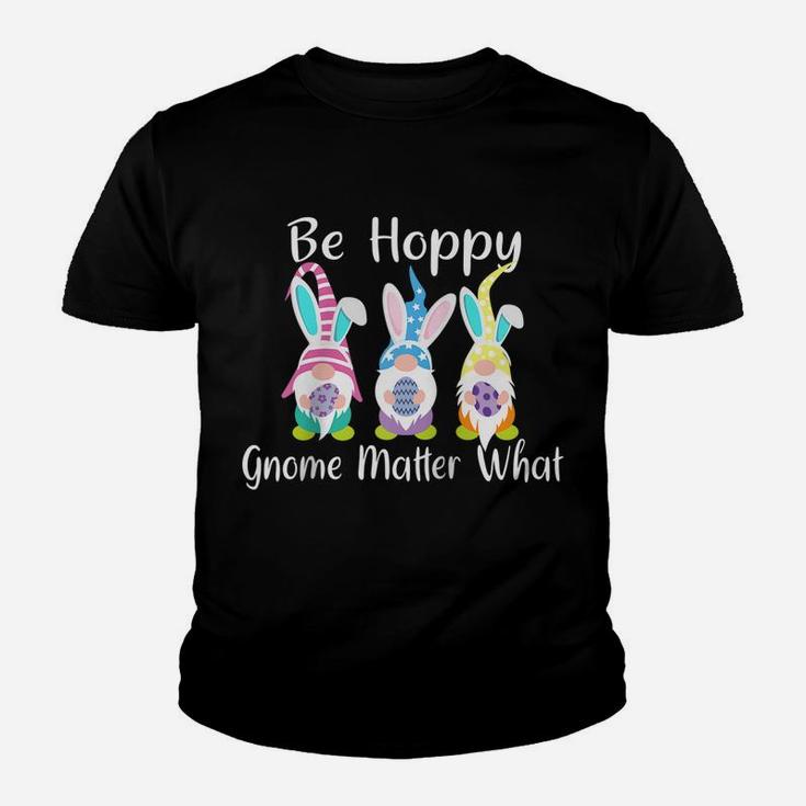 Easter Gnome Be Hoppy Shirt Spring Easter Bunny Pun Women Raglan Baseball Tee Youth T-shirt