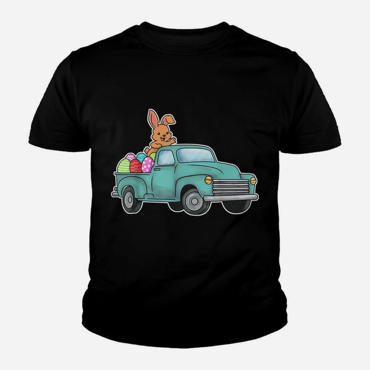 Easter Shirt Vintage Easter Truck Egg Hunting Easter Bunny Youth T-shirt