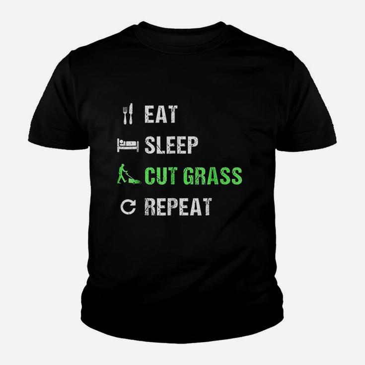 Eat Sleep Cut Grass Repeat Youth T-shirt
