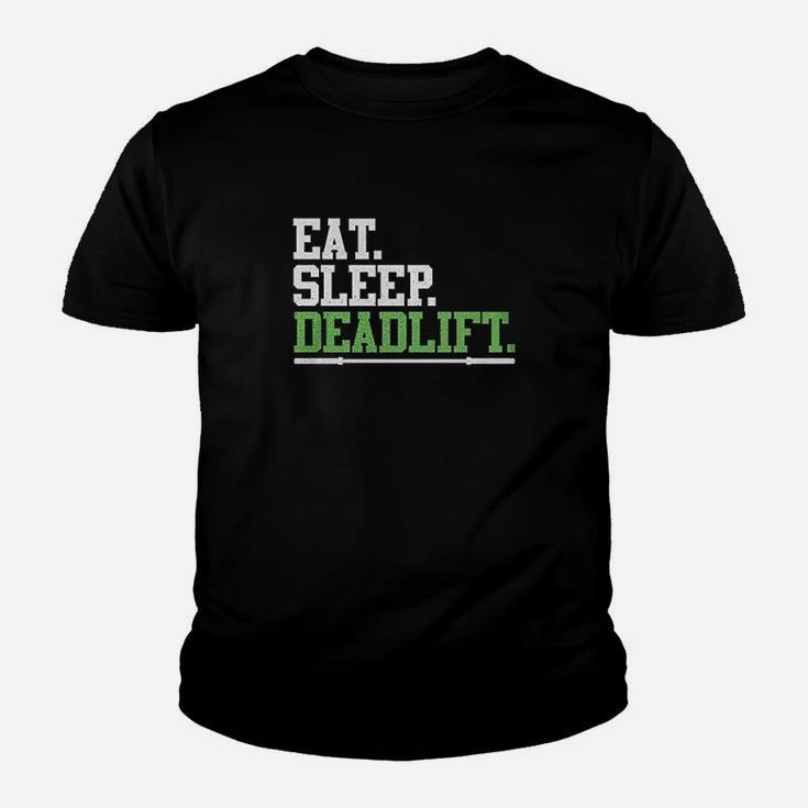 Eat Sleep Deadlift Funny Workout Gym Youth T-shirt