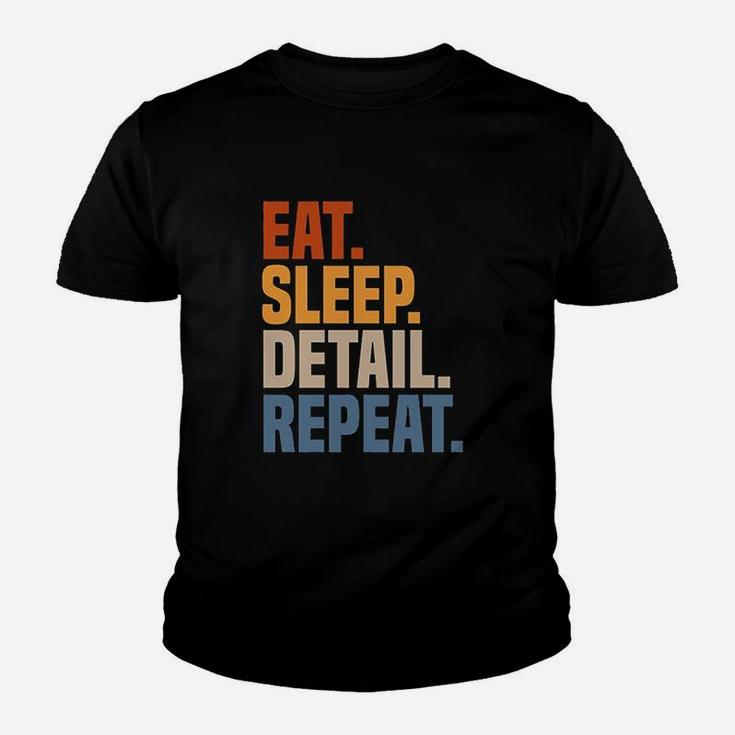 Eat Sleep Detail Repeat Car Detailer Auto Detailing Youth T-shirt