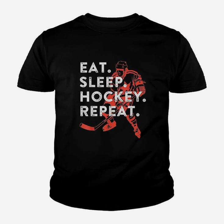 Eat Sleep Hockey Repeat Youth T-shirt