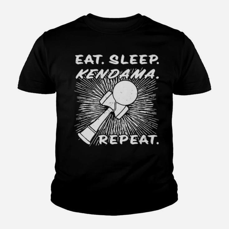 Eat Sleep Kendama Repeat Distressed Youth T-shirt