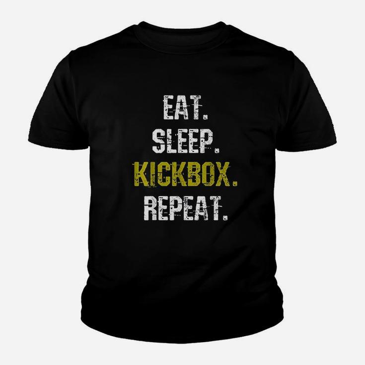 Eat Sleep Kickbox Repeat Funny Training Gift Youth T-shirt