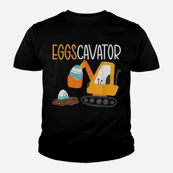 Eggscavator Easter Egg Hunting Excavator Construction Youth T-shirt