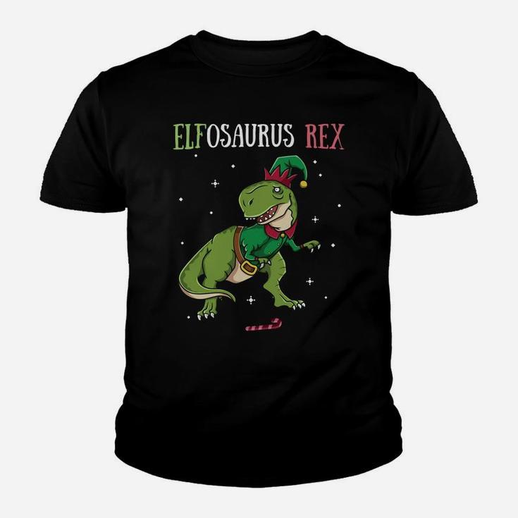 Elfosaurus T-Rex Elf Dinosaur Elves Christmas Dino Gift Sweatshirt Youth T-shirt