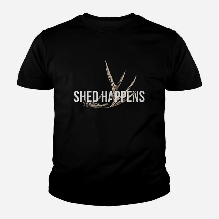 Elk Hunter Shed Happens Funny Deer Hunting Youth T-shirt