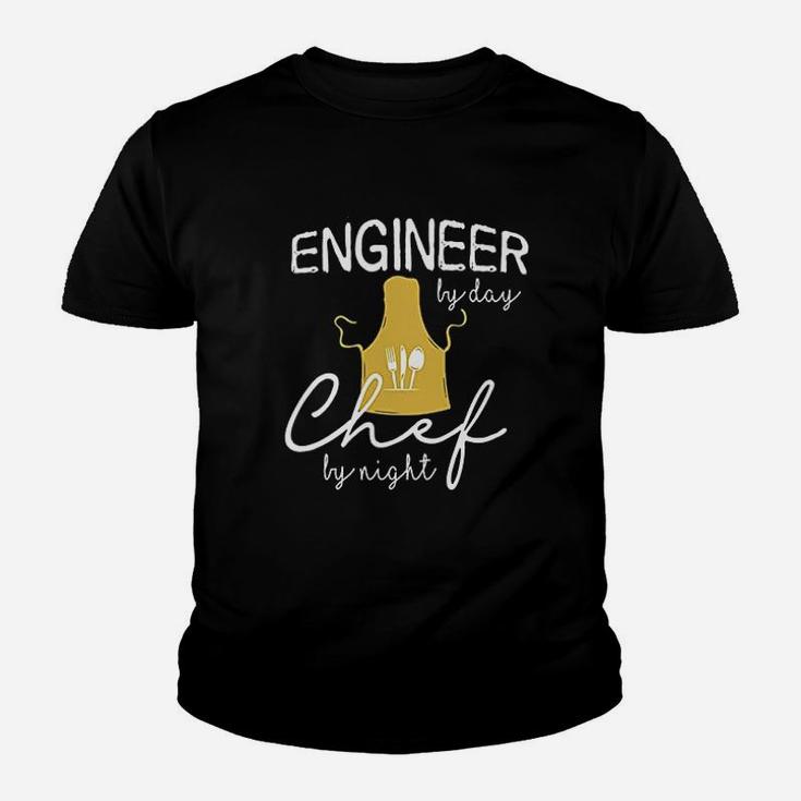 Engineer By Day Chef By Night Funny For Cooker Engineers Youth T-shirt