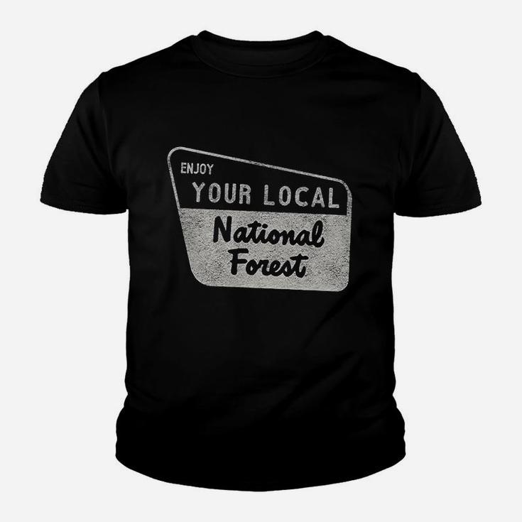 Enjoy Your National Forest Outdoor Vintage Camping Mountains Youth T-shirt