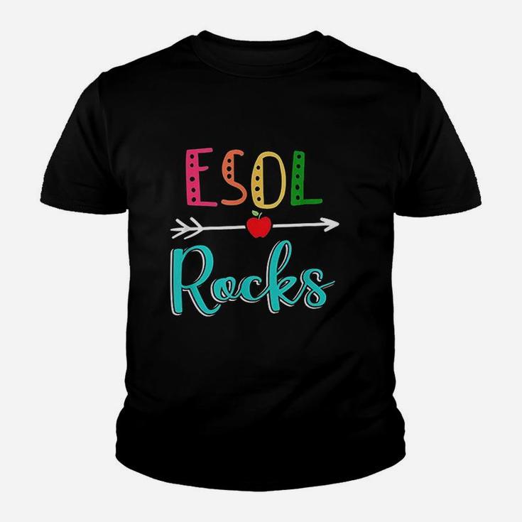 Esol Rocks Teacher Back To School Youth T-shirt