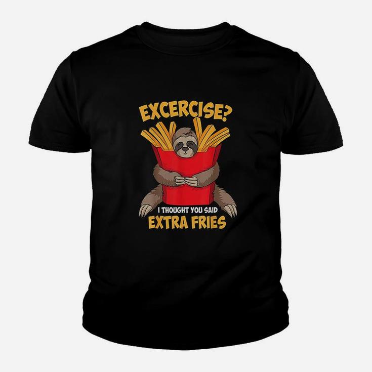 Excercise I Thought You Said Extra Fries Youth T-shirt