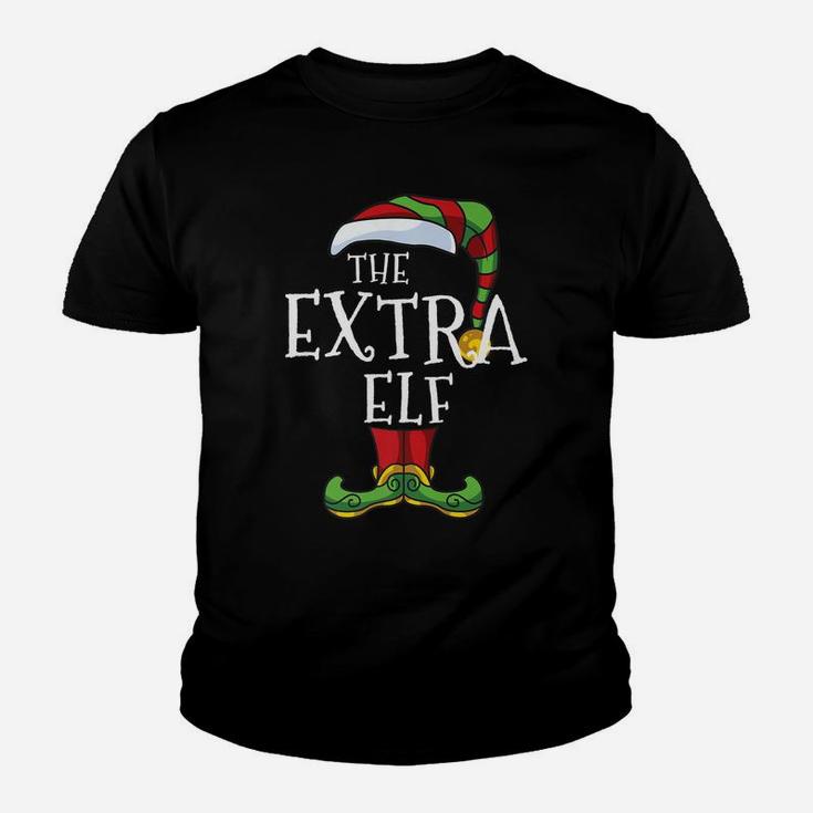 Extra Elf Family Matching Christmas Group Funny Pajama Youth T-shirt