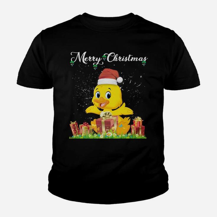 Family Matching Christmas Pajama Duck Lover Santa Xmas Gift Youth T-shirt