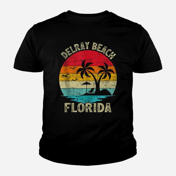 Family Vacation Vintage Retro Florida Delray Beach Youth T-shirt