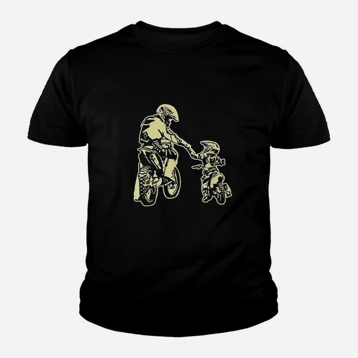 Father And Son Dirt Bike Racer Dirt Road Racing Motorbike Youth T-shirt