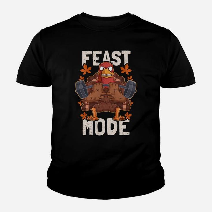Feast Mode Weightlifting Turkey Day Thanksgiving Christmas Sweatshirt Youth T-shirt