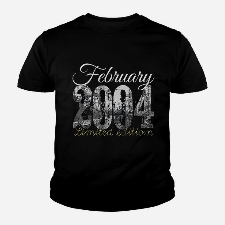 February 2004 17 Year Old 2004 17Th Birthday Gift Youth T-shirt