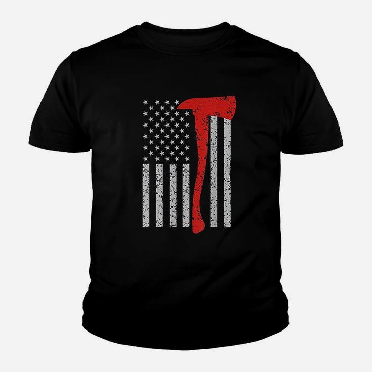 Firefighter American Flag Youth T-shirt