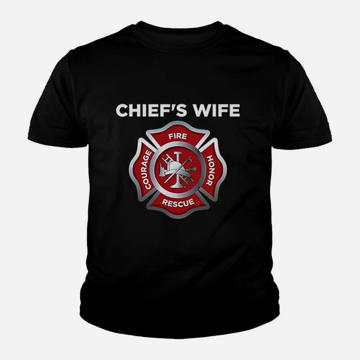 Firefighter Firemans Fire Chief Wife Youth T-shirt