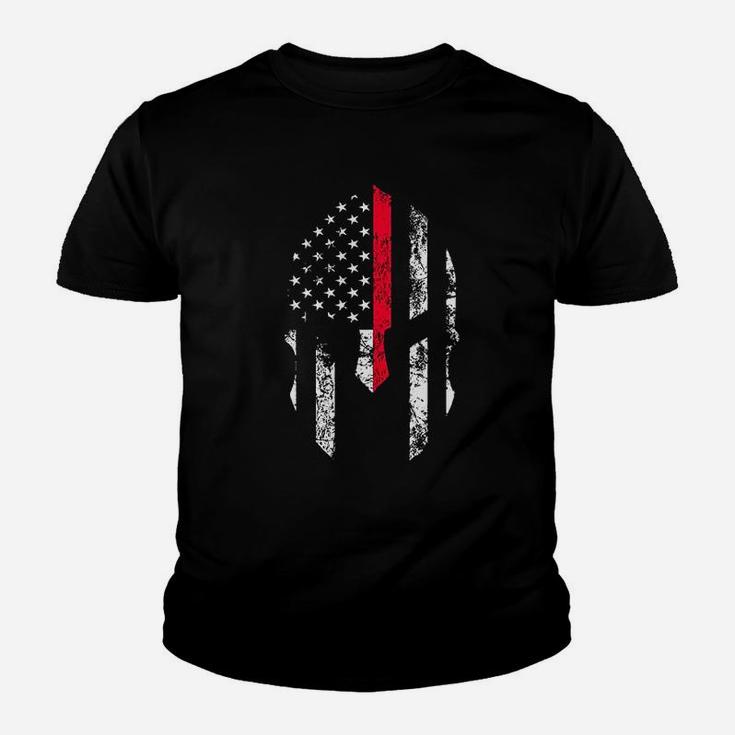 Firefighter Usa Flag Youth T-shirt