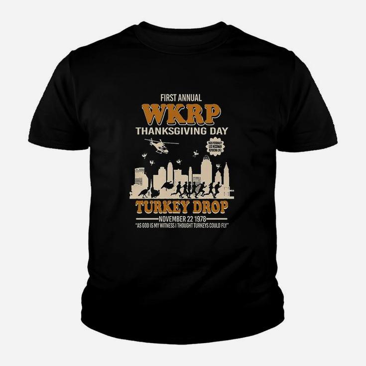 First Annual Wkrp Thanksgiving Day Turkey Drop Youth T-shirt