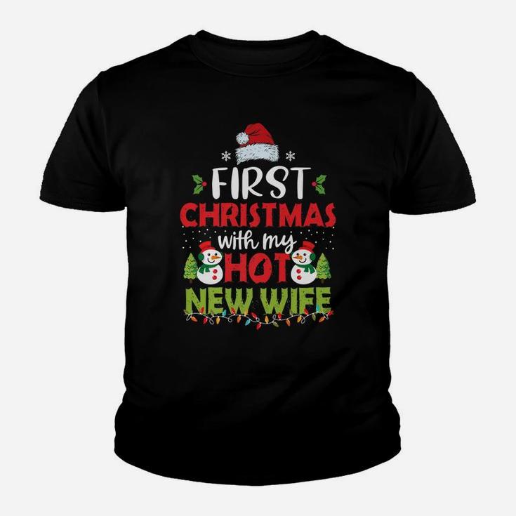 First Christmas With My Hot New Wife Funny Couple Gifts Youth T-shirt