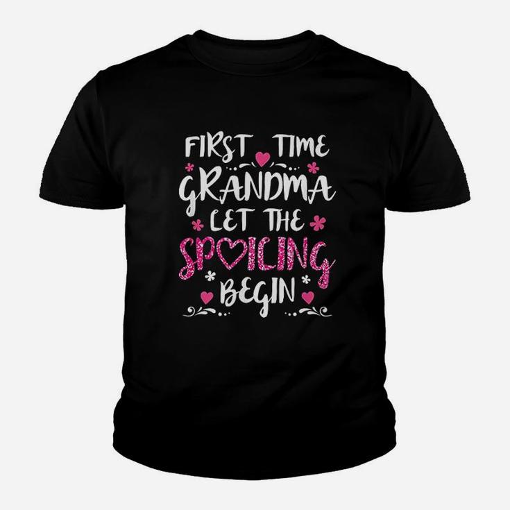 First Time Grandma Let The Spoiling Begin Youth T-shirt