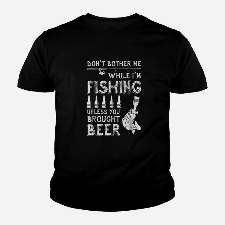 Fishing Humor Beer  Fish Graphic Fishing Drinking Youth T-shirt