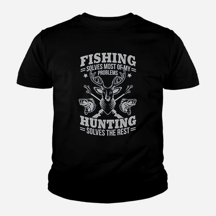 Fishing Solves Most Problems Youth T-shirt