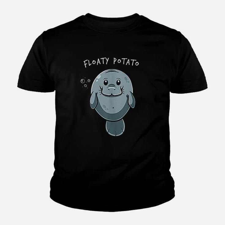 Floaty Potato Manatee Chubby Mermaid Sea Cow Animal Gift Youth T-shirt