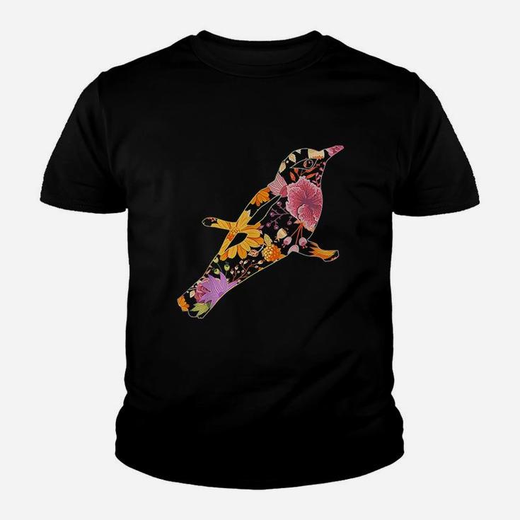 Floral Flower Oriole Lover Youth T-shirt