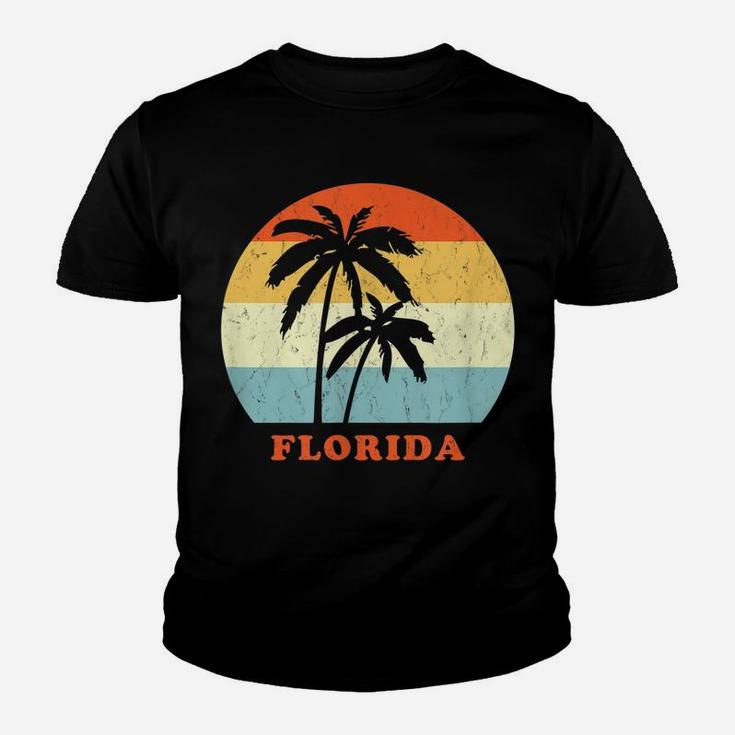 Florida Vintage Retro Sun & Palm Vacation Youth T-shirt