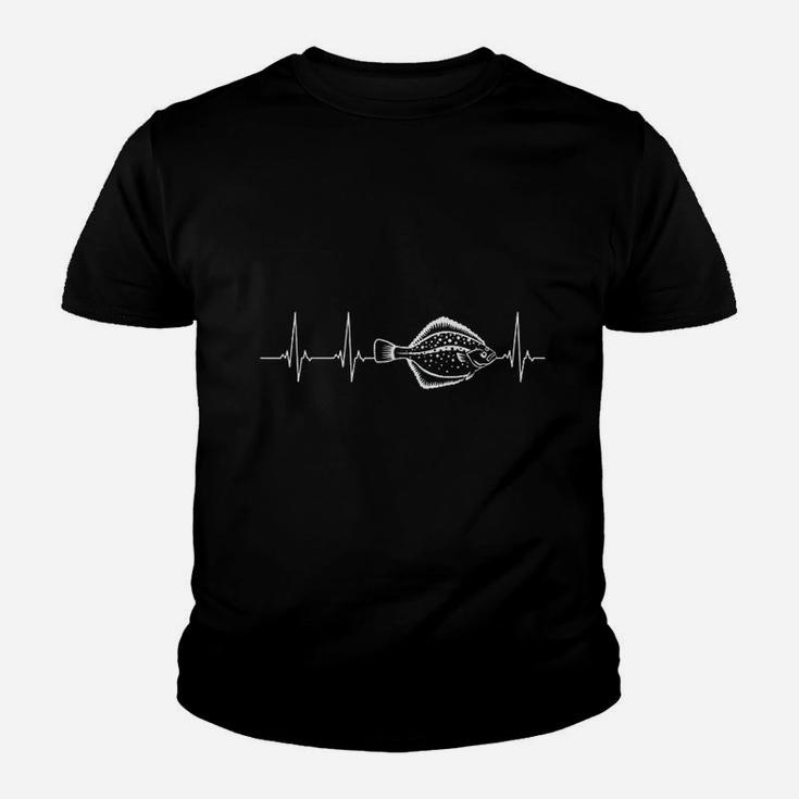 Flounder Fishing Heartbeat Youth T-shirt