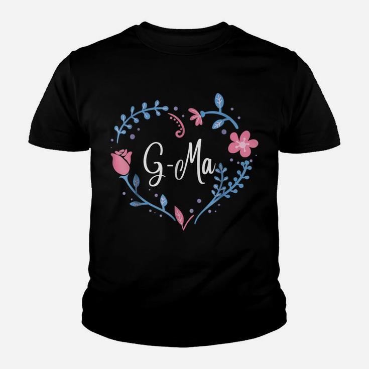 Flower G-Ma  Grandma Christmas Birthday Gift Tee Youth T-shirt