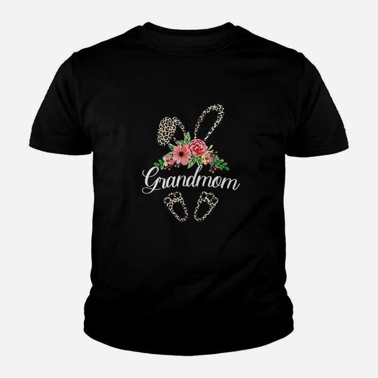 Flower Grandmom Leopard Bunny Youth T-shirt