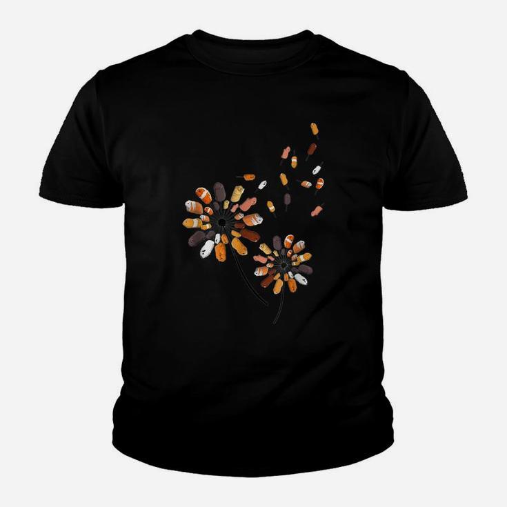 Flower Guinea Pig Dandelion Funny Animal Lovers Tees Youth T-shirt