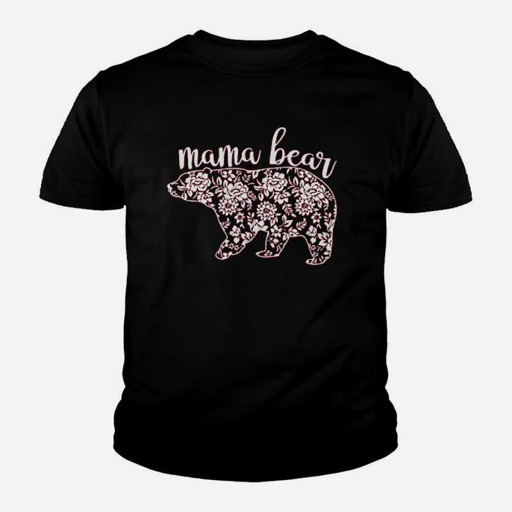 Flower Mama Bear Cute Youth T-shirt