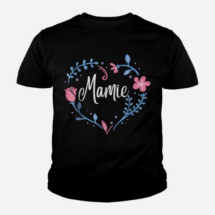 Flower Mamie  Grandma Christmas Birthday Gift Tee Youth T-shirt