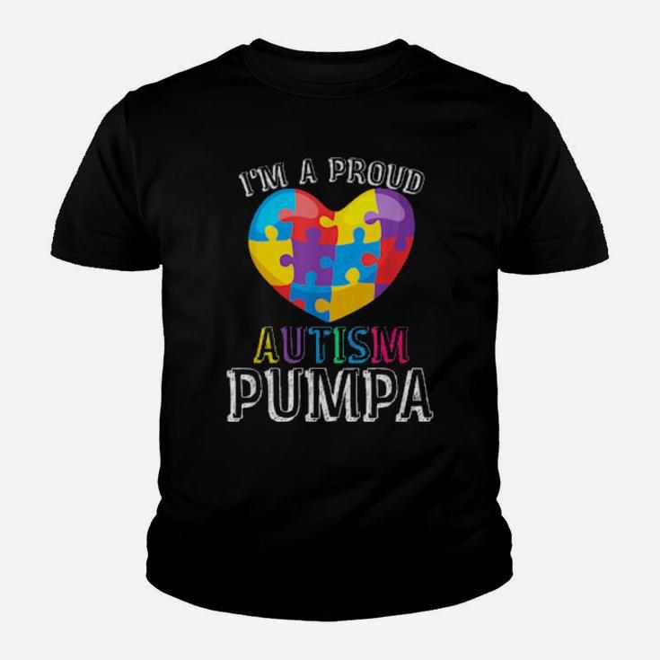 For Autism Pumpa Cute Puzzle Heart Awareness Youth T-shirt