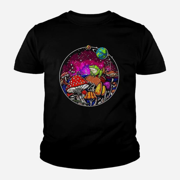 Forest Mushrooms Nature Frog Youth T-shirt