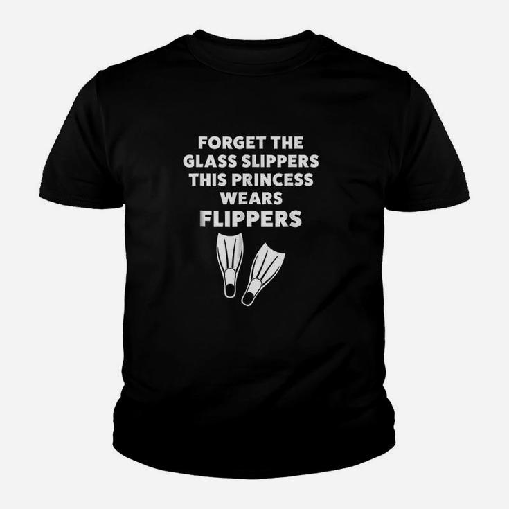 Forget The Glass Slippers This Princess Wears Flippers Youth T-shirt