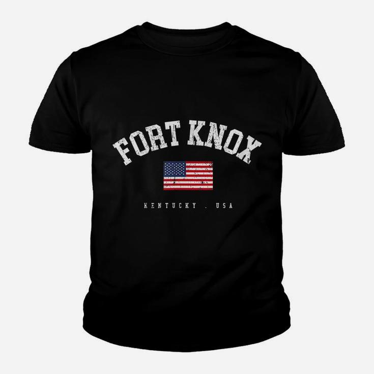 Fort Knox Ky Retro American Flag Usa City Name Youth T-shirt