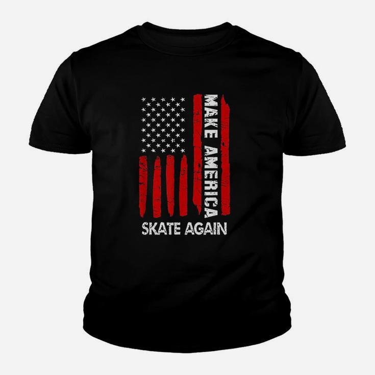 Forth 4Th Of July Gift Funny Outfit Make America Skate Again Youth T-shirt