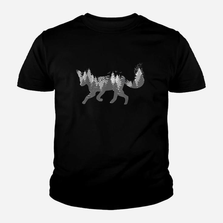 Fox Forest Nature Outdoor Hiking Camping Hunting Gift Youth T-shirt