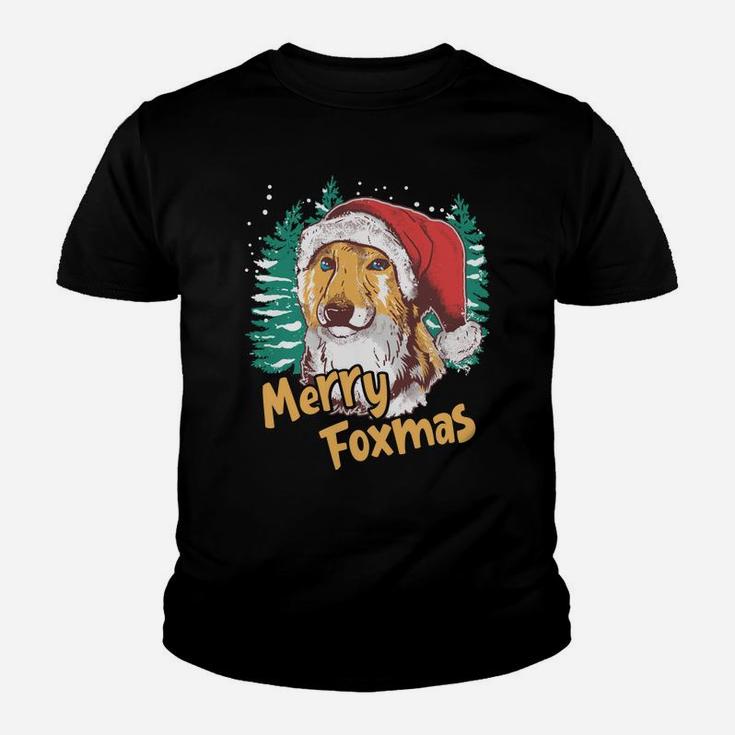 Fox Santa Merry Foxmas Christmas Xmas Family Holidays Gift Sweatshirt Youth T-shirt