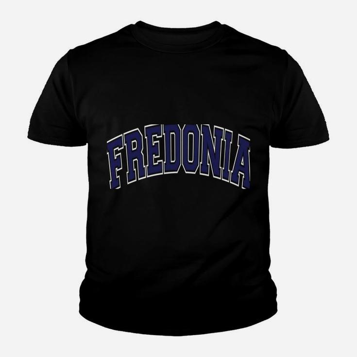 Fredonia Varsity Style Navy Blue Text Youth T-shirt