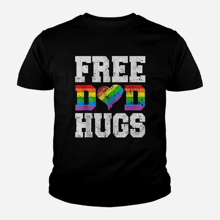 Free Dad Hugs Rainbow Youth T-shirt